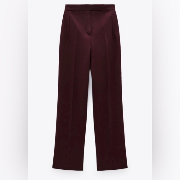 Zara maroon / burgundy trousers size small - Picture 1 of 3